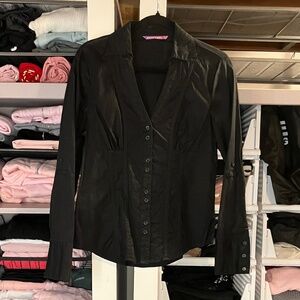 Smart Set Black Long Sleeve Button Up Dress Shirt